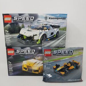 LEGO Speed Champions Lot 76901 76900 30683 Sealed Sets: Supra Koenigsegg McLaren